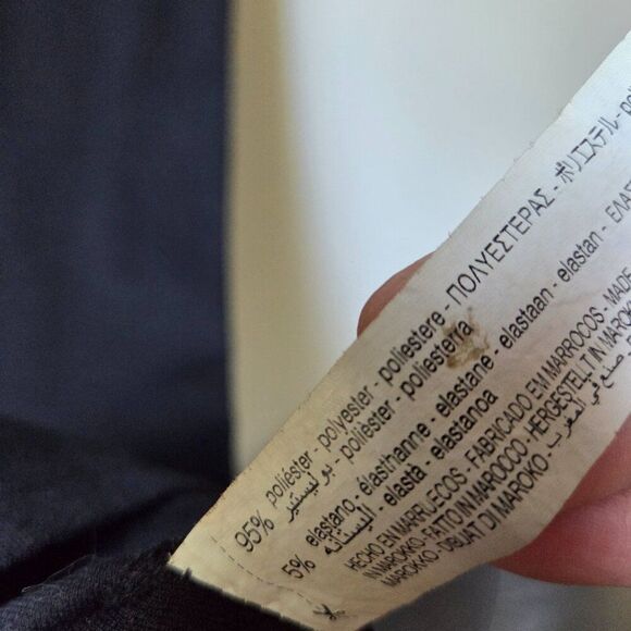 EUC ZARA BLACK SCOOP NECK BODYCON MIDI DRESS MINIMALIST SIZE L - Picture 12 of 14